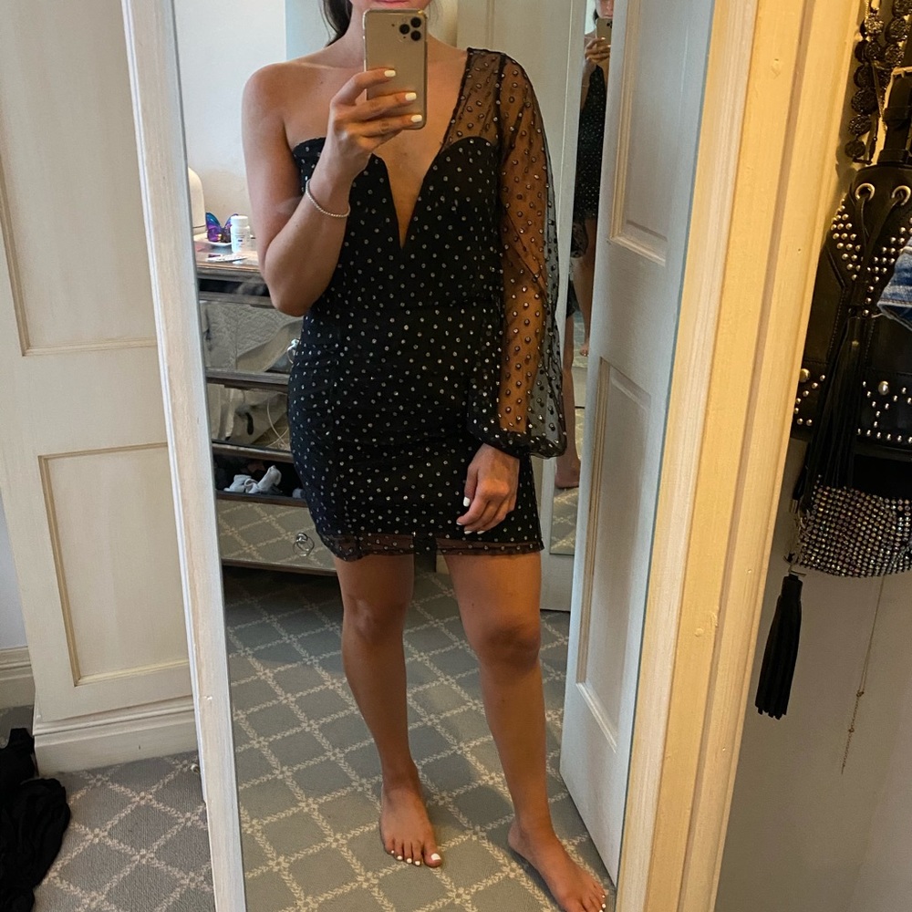 One shoulder mini dress